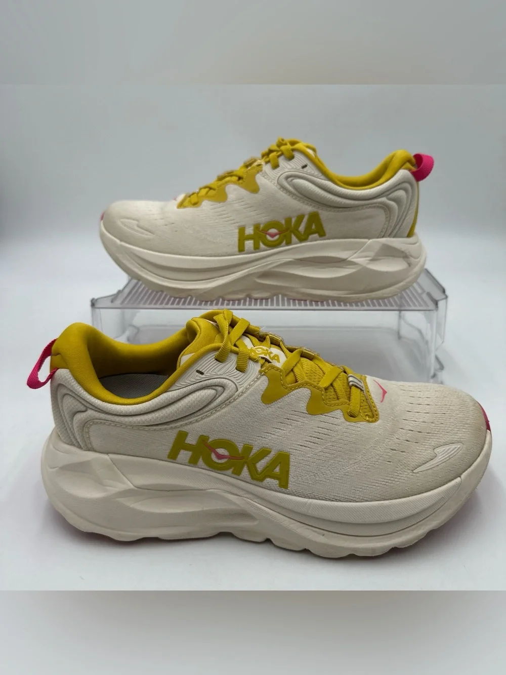HOKA Gaviota 6 Women’s Size 9 B Birch Yellow Gold Running Shoes 1171933-BHY